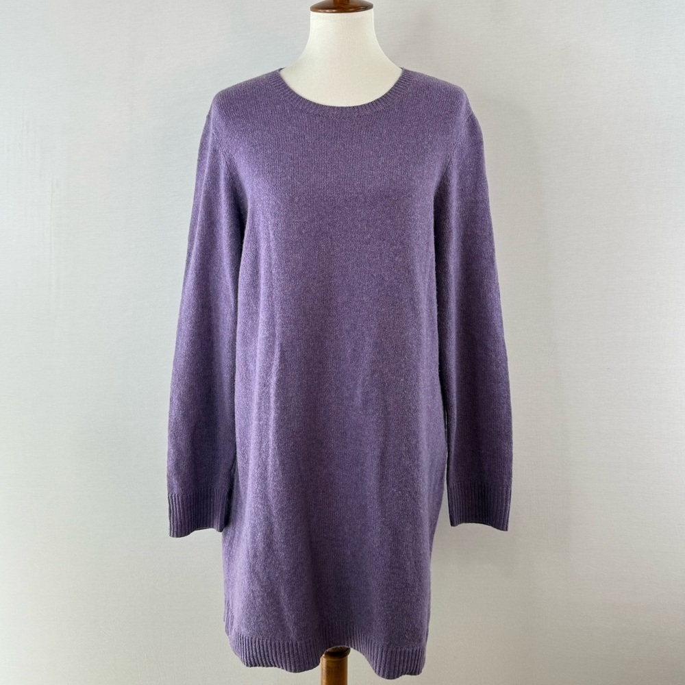 Polo Ralph Lauren Purple Merino Wool Cashmere Blend Sweater Dress